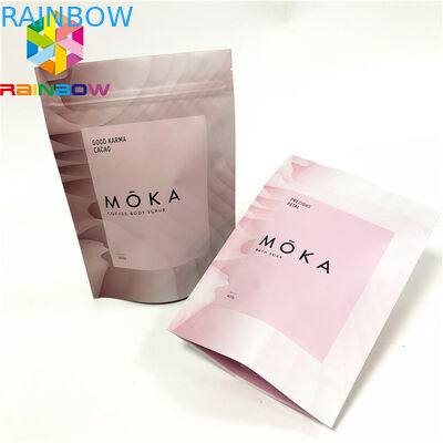 کیسه های ایستاده چاپی سفارشی با کیسه های اسکراب بدنه ziplock با شکاف اشک آور