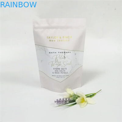 کیسه بسته بندی پوست / فویل هولوگرام ، روی بسته بندی نمکی حمام با پنجره بایستید