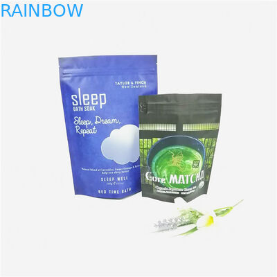 فویل آلومینیومی سفارشی 12oz حمام نمک حمام / کرم اسکراب بدن بسته بندی کیسه های قهوه ziplock doypack