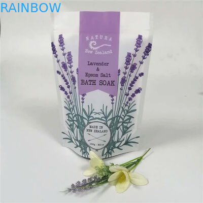 فویل آلومینیومی سفارشی 12oz حمام نمک حمام / کرم اسکراب بدن بسته بندی کیسه های قهوه ziplock doypack