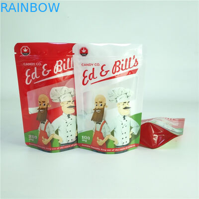 چاپ دیجیتال کیسه بسته بندی آب نبات 100 میلی گرم CBD کیسه ایستاده Gummy با پنجره روشن