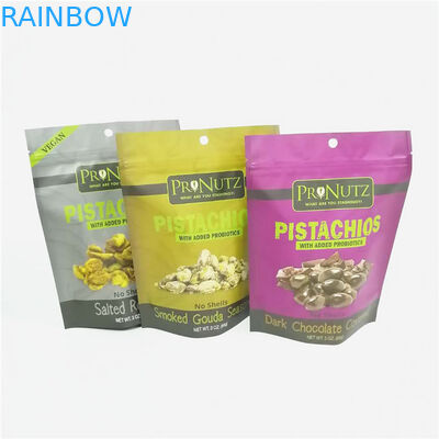 فویل آلومینیوم خلا lock قفل زیپ بسته بندی mylar ایستاده کیسه آجیل مواد غذایی بسته بندی کیسه های پلاستیکی