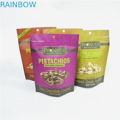 فویل آلومینیوم خلا lock قفل زیپ بسته بندی mylar ایستاده کیسه آجیل مواد غذایی بسته بندی کیسه های پلاستیکی