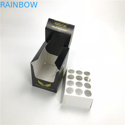 جعبه کاغذ چاپ برجسته برای محصولات بطری روغن CBD جعبه نمایش با درج