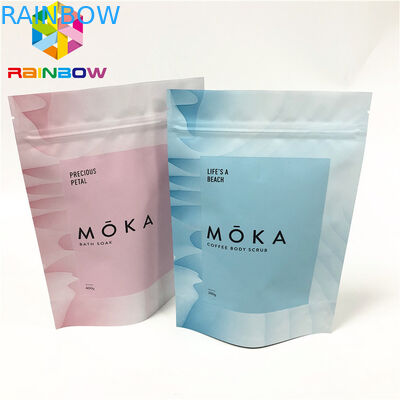 اسکراب بدن ایستاده کیسه ziplock کیسه بسته بندی قابل استفاده مجدد با کیسه های سفارشی شکاف اشک