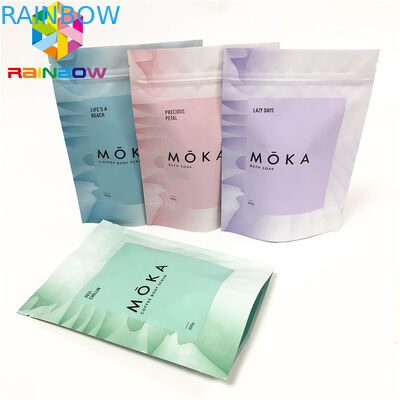 اسکراب بدن ایستاده کیسه ziplock کیسه بسته بندی قابل استفاده مجدد با کیسه های سفارشی شکاف اشک