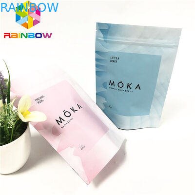 اسکراب بدن ایستاده کیسه ziplock کیسه بسته بندی قابل استفاده مجدد با کیسه های سفارشی شکاف اشک