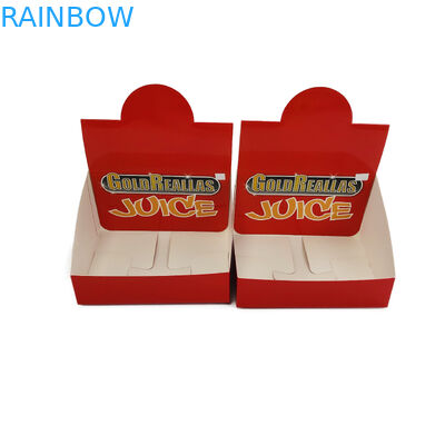 بسته بندی جعبه صفحه نمایش کاغذ مقوا CMYK رنگ برای بسته بندی کیسه های نمایش بطری های براق