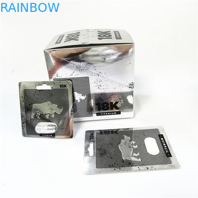 بسته بندی تاول زده شده کارت داغ 3D بسته بندی تاول زده شده Rhino 18K Gold Capsule bullet paper