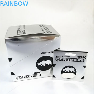 بسته بندی تاول زده شده کارت داغ 3D بسته بندی تاول زده شده Rhino 18K Gold Capsule bullet paper