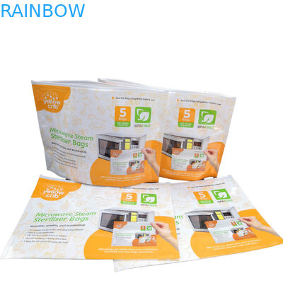 کیسه های ضدعفونی کننده مایکروویو قابل استفاده یکبار مصرف BPA Free Baby Care Top with Ziplock