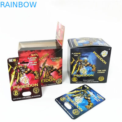 کارت Rhino Blister Card مردان مکمل های جنسی قرص های جنسی بسته بندی ظرف قرص کپسول قرص تقویت کننده مرد