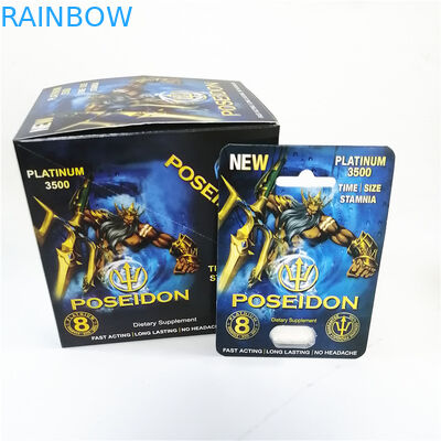 کارت Rhino Blister Card مردان مکمل های جنسی قرص های جنسی بسته بندی ظرف قرص کپسول قرص تقویت کننده مرد