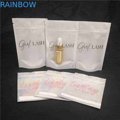 لوگو سفارشی بسته بندی لوازم آرایشی و بهداشتی لیزر کیسه تک لایه Lipgloss Lashes Essential Oil Bottle Packaging Doypack