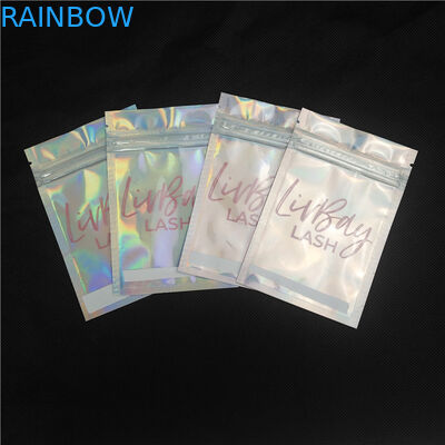 لوگو سفارشی بسته بندی لوازم آرایشی و بهداشتی لیزر کیسه تک لایه Lipgloss Lashes Essential Oil Bottle Packaging Doypack