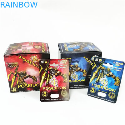 کارتهای جعبه کاغذی صورتی Pussycat نقش برجسته کارتهای جعبه نمایشگر تاول بسته بندی تقویت کننده داغ مهر زنی