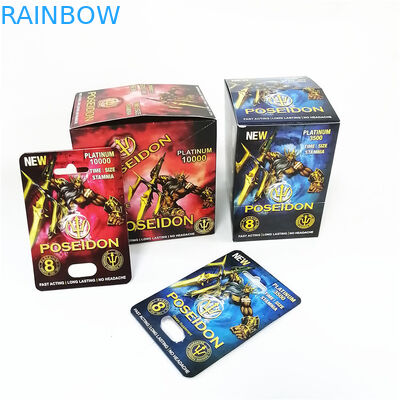 بسته بندی قرص تاول تقویت کننده مرد سفارشی جعبه کارت صورتی Pussycat