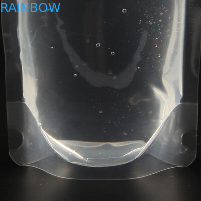 کیسه ایستاده مایع انرژی شفاف 50 میلی لیتر / 250 میلی لیتر با کیسه نوشیدنی فوران دار با بسته بندی فواره