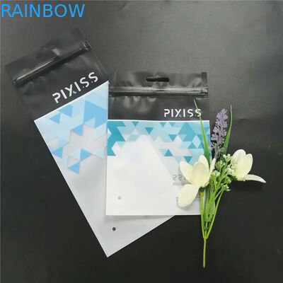 بسته بندی سفارشی کیسه های پلاستیکی مشکی با زیپ برای ابزار آرایش لباس و غیره