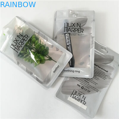 کیسه های تخت پلاستیکی هولوگرام پلاستیکی چاپ شده با زیپ برای بسته بندی قلم ابزار آرایش