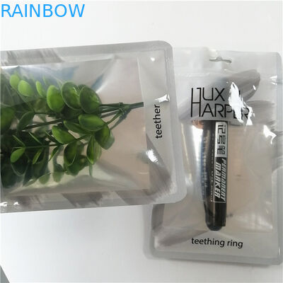 کیسه های تخت پلاستیکی هولوگرام پلاستیکی چاپ شده با زیپ برای بسته بندی قلم ابزار آرایش