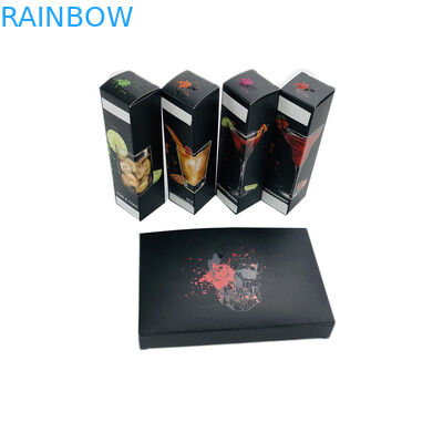 جعبه کاغذ سفارشی چاپ مات سیاه Uv برای بسته بندی روغن عطر / CBD