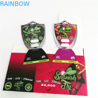 قرص تقویت کننده زن بسته بندی گربه صورتی گربه سیاه کارت تاول کاغذی Mamba Burro برای بطری کپسول طلا