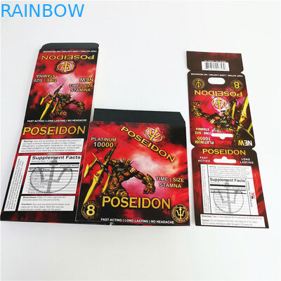 69 کارت کاغذ جنسی و تقویت کننده نر و جعبه بسته بندی موجود با گلوله