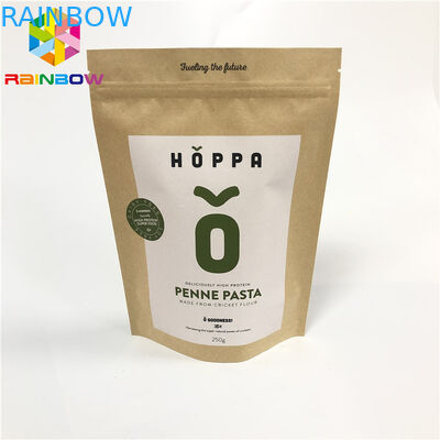 کاغذ کرافت قهوه ای CMYK VMPET Ziplock Stand Up Pouch