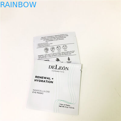 تخت ماسک سفید سفارشی نمونه آرایشی و بهداشتی نمونه ساشه کوچک کیف بسته بندی کرم