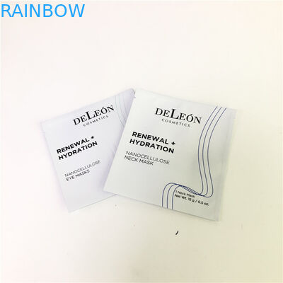 تخت ماسک سفید سفارشی نمونه آرایشی و بهداشتی نمونه ساشه کوچک کیف بسته بندی کرم