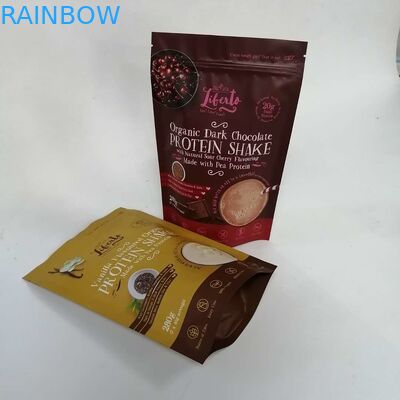 120 میکرون ایستاده پودر پروتئین مات کیسه های زیپ دار Mylar