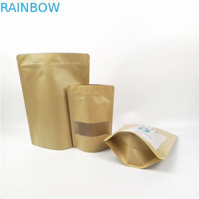 کاغذ کرافت Stand Up CYMK 6oz 8oz بسته بندی کیف اسنک