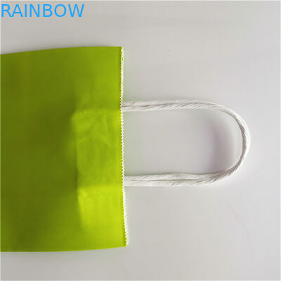 کاغذ کرافت CMYK 350gsm مقوایی کیسه های خرید مواد غذایی با دستگیره