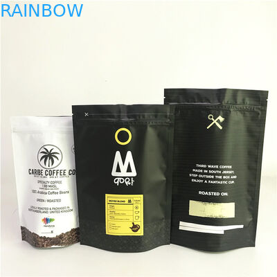 کیسه های ایستاده فویل آلومینیومی مات چاپ سفارشی با کیف های Mylar زیپ دار