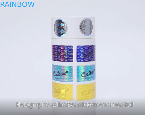 برچسب های چسب برچسب تزئینی هولوگرافی 60mic UV CYMK