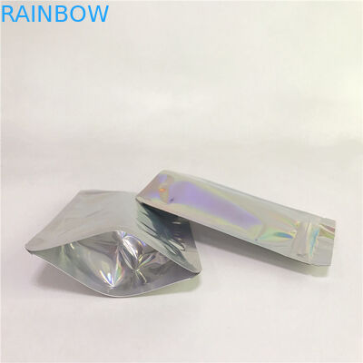 چاپ دیجیتال کیسه های هولوگرافی جلو و هولوگرافیک روشن برای بسته بندی لوازم آرایشی