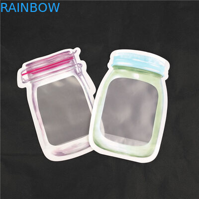 کیسه پلاستیکی ایستاده مخصوص شکل قابل استفاده مجدد برای آب میوه مایع ژله شیر