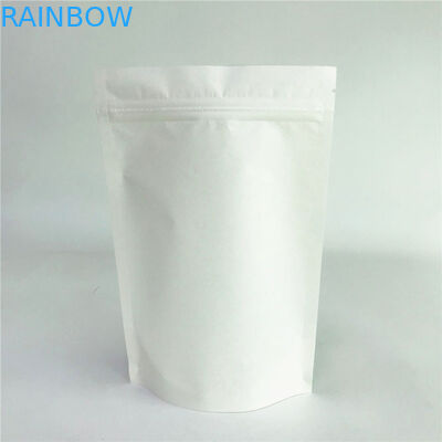 چاپ دیجیتال کیف های قابل تجزیه کاغذ کرافت سفید با زیپ