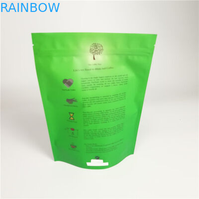 کیسه های بسته بندی قهوه قابل بازیافت به صورت ایستاده در حالت ایستاده با زیپ