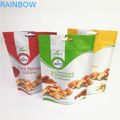 کیف های ایستاده سفارشی پذیرفته شده فویل آلومینیوم مات با زیپ