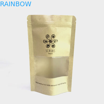 کیسه های کاغذی کرافت Zip Lock قفل سفارشی قابل قبول با مهر زنی داغ