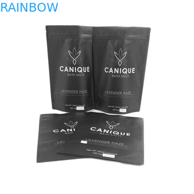 کیسه های ضد عفونی کننده بوی کیسه های زیپ دار دانه های گل خشک فلز براق نقره ای سفارشی آرم 16OZ نمک حمام Mylar