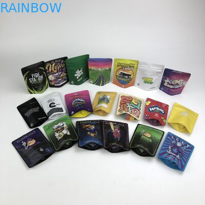 100micron VMPET Smile Proof Cookies Bag 3.5g 7g 14g Cannabies Mylar