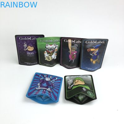 100micron VMPET Smile Proof Cookies Bag 3.5g 7g 14g Cannabies Mylar