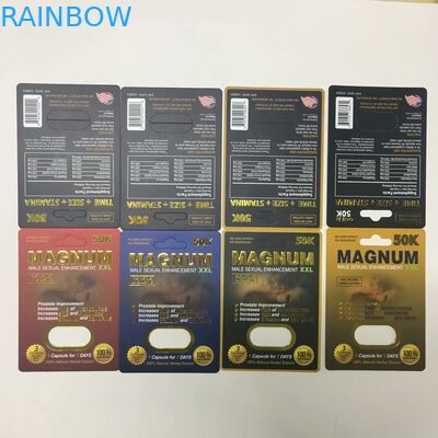 چهار رنگ کارتهای کاغذی Magnum جعبه Papaer برای بسته بندی کپسول قرص