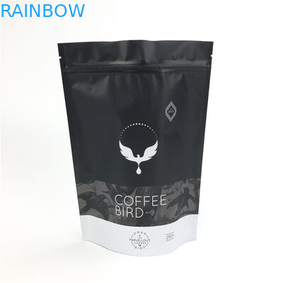 کیف های پلاستیکی Black Matte Snack کیسه های قهوه بسته بندی شده با شیر یک طرفه