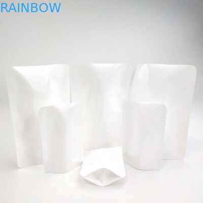 مهر و موم قابل بازیافت سفارشی NO Zipper Doypack Reval Pouch Stand Up Pouch Flower Seed White PE NY کیسه بسته بندی مواد