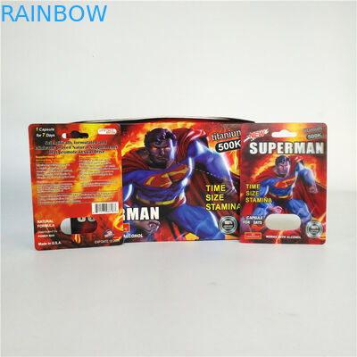 کارت چاپ تاول چاپی بسته بندی شده کارت 3D پلنگ سیاه برای کپسول با جعبه