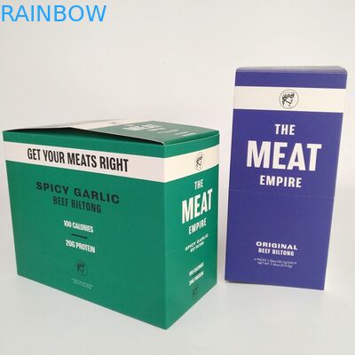 جعبه نمایش خرده فروشی مقوایی تاشو چاپ شده سفارشی 200G بسته بندی نوار انرژی اسنک جعبه های کاغذی